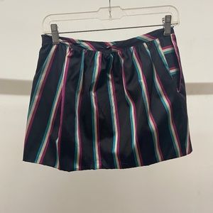 Black Skirt With Purple And Teal Stripes